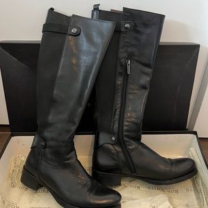 Classic black leather riding boots from Ron White
